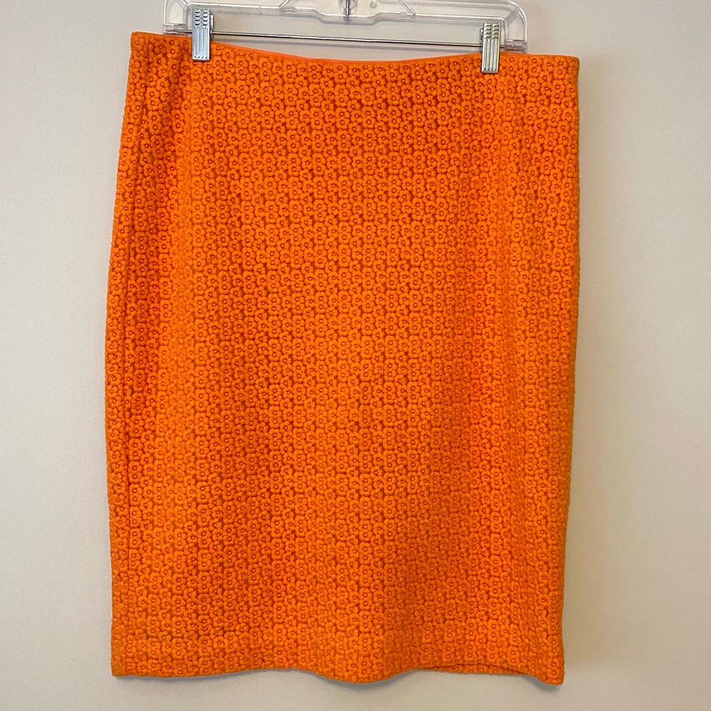 Ann Taylor Orange Floral Skirt